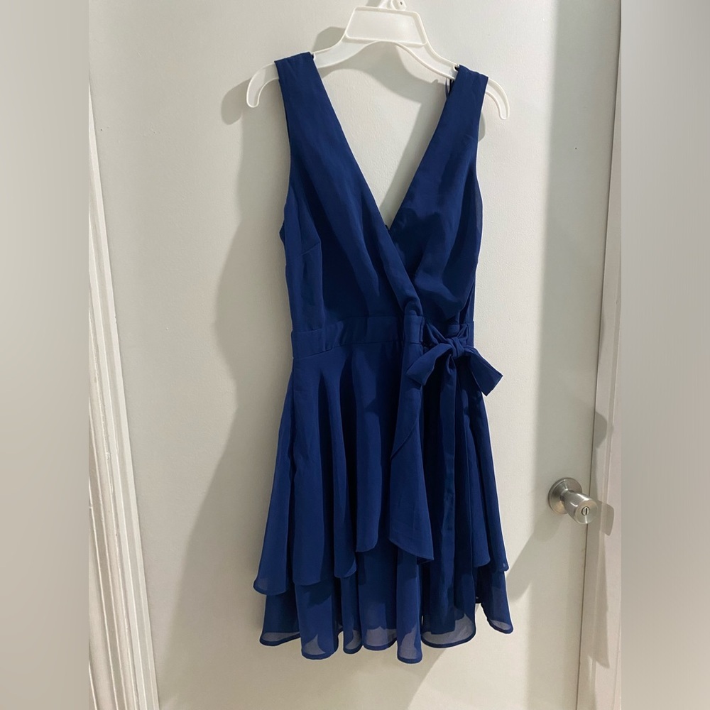 Windsor Effortless Vibes Chiffon Skater Dress, navy blue, size XS, new! - Picture 3 of 12